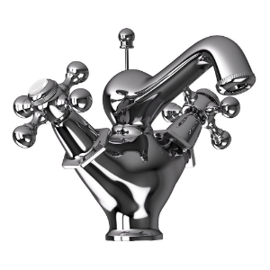 Picture of Monoblock Basin Mixer with popup waste - Black Chrome