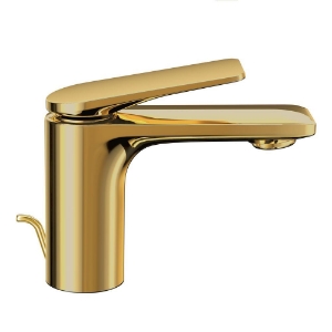 Picture of Single Lever Basin Mixer with Popup Waste - Gold Bright PVD