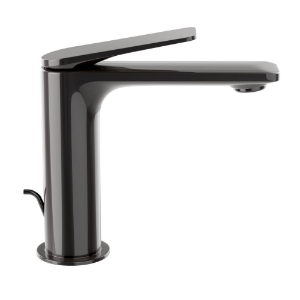 Picture of Single Lever Extended Basin Mixer with Popup Waste - Black Chrome