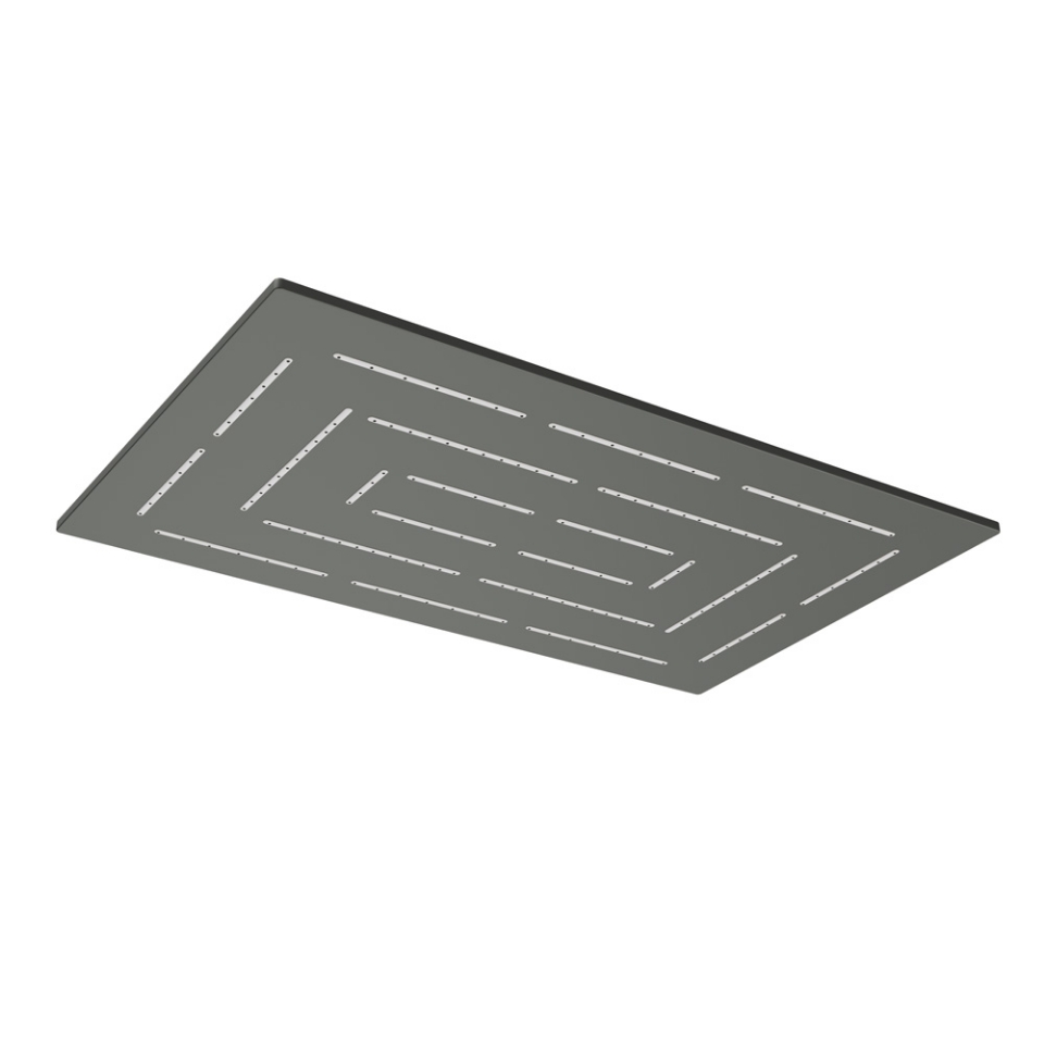 Picture of Single Function Rectangular Shape Maze Overhead Shower - Graphite