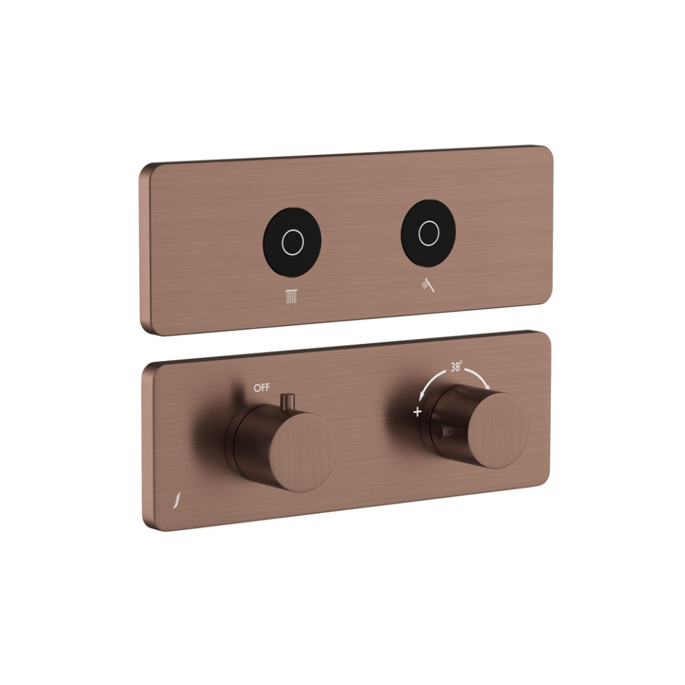 Picture of Exposed Part Kit of CLOUD Touch Shower System with 2 outlets - Antique Copper