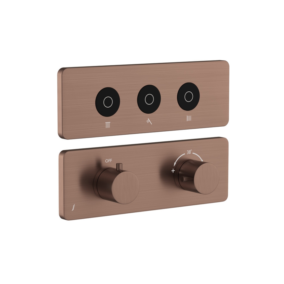 Picture of Exposed Part Kit of CLOUD Touch Shower System with 3 outlets - Antique Copper