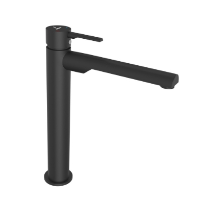 Picture of Single Lever High Neck Basin Mixer - Black Matt
