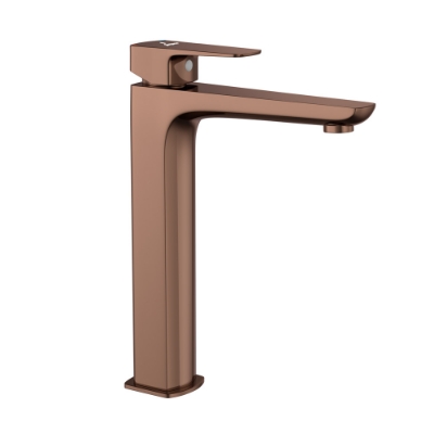 Picture of Single Lever High Neck Basin Mixer - Blush Gold Bright PVD